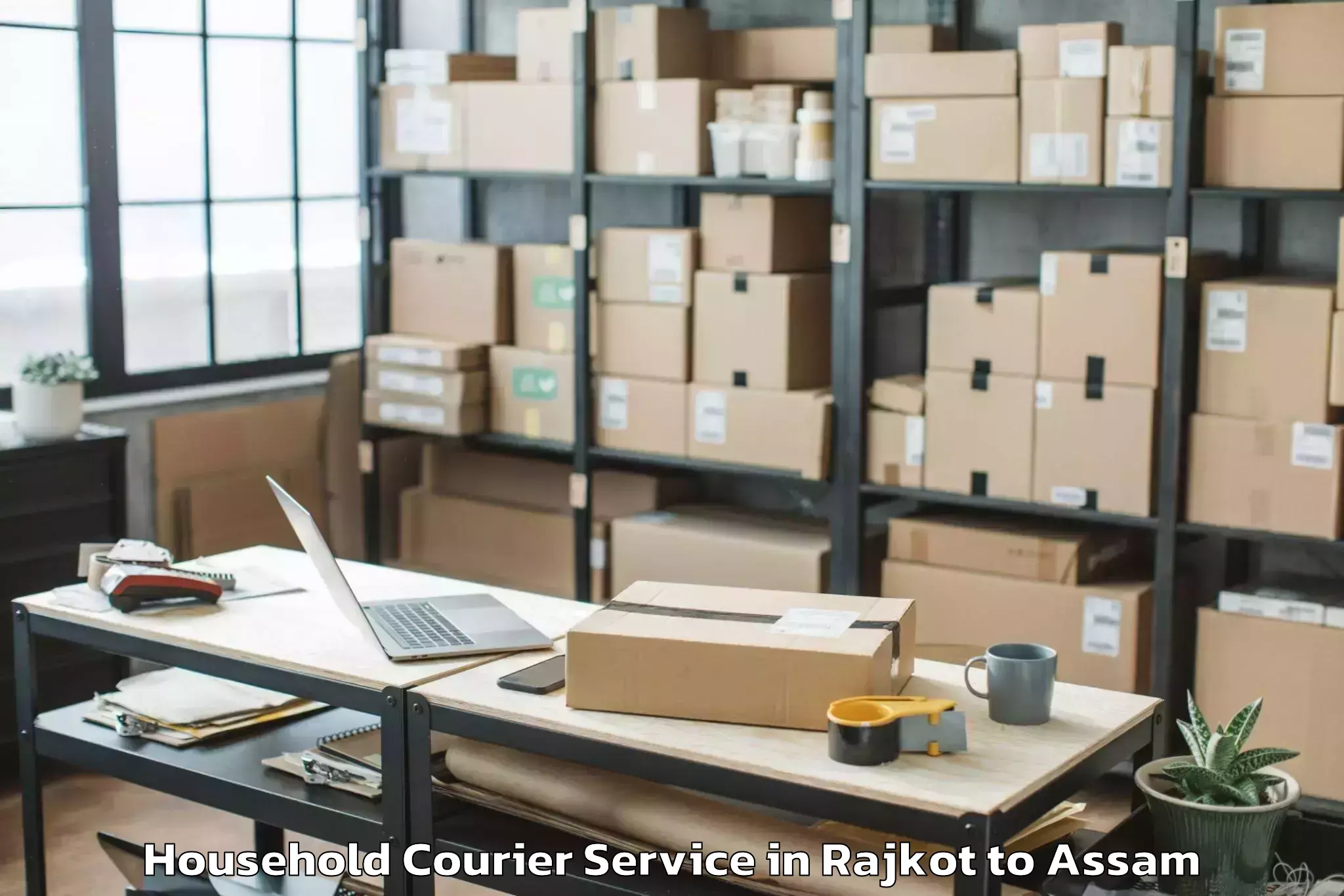 Trusted Rajkot to Titabar Household Courier